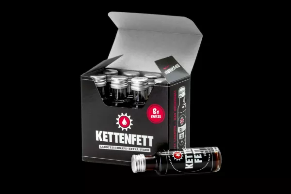 KETTENFETT Lakritzlikör, 8 x 20ml Schrauberkasten Kurze